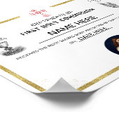 Eerste Heilige Communiecertificaat (gepersonalisee Poster (Hoek)