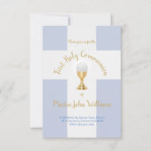 Eerste Heilige Communiejongen Kaart (Voorkant)