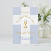 Eerste Heilige Communiejongen Kaart (Staand voorkant)