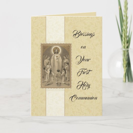 Eerste Heilige Communiekaart Kaart (Voorkant)