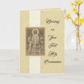 Eerste Heilige Communiekaart Kaart (Gele Bloem)