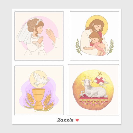 Eerste Heilige Communiesetsticker Sticker (Vel)