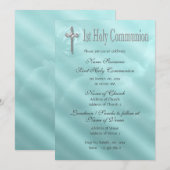 Eerste heilige communiqué blauwe religie kaart (Voorkant / Achterkant)