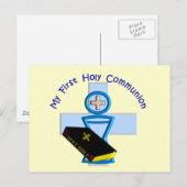 Eerste heilige communiqués voor kinderen briefkaart (Voorkant / Achterkant)