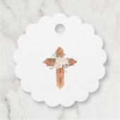 Eerste Heilige Communist Elegant Blush Pink Favor  Bedankjes Labels (Achterkant)