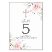 Eerste Heilige Communistische Baptisme Roze Rozenk Kaart (Achterkant)