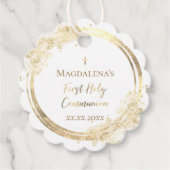 Eerste Heilige Communistische faux glitter Favor T Bedankjes Labels (Voorkant)