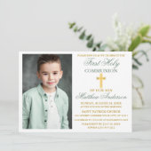 Eerste Heilige Communistische Foto Sage Green Gold Kaart (Staand voorkant)