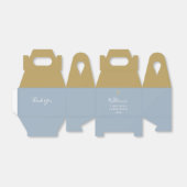 Eerste Heilige Communistische Gouden Dusty Blue Bedankdoosjes (Uitgevouwen)