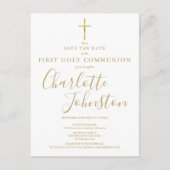 Eerste Heilige Communistische Gouden Handtekening  Aankondigingskaart (Voorkant)