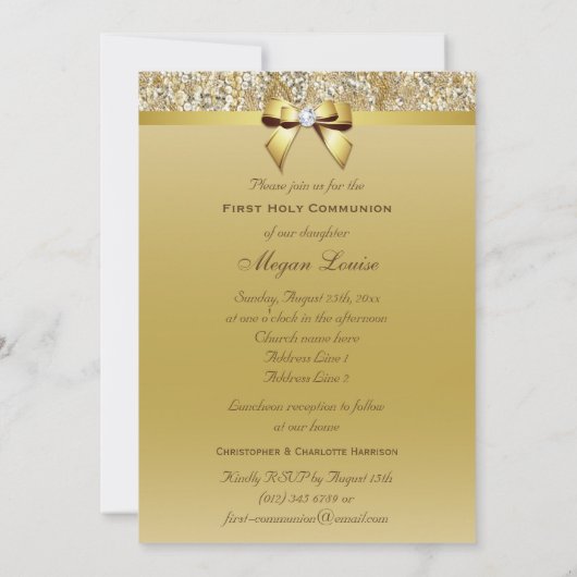 Eerste Heilige Communistische Gouden Sequins, Bow  Kaart (Achterkant)