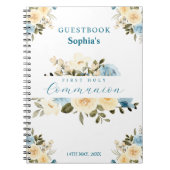 Eerste Heilige Communistische Ivory Blue Flowers G Notitieboek (Voorkant)