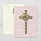 Eerste Heilige Communistische Kruis met Dove en He Briefkaart (Voorkant / Achterkant)