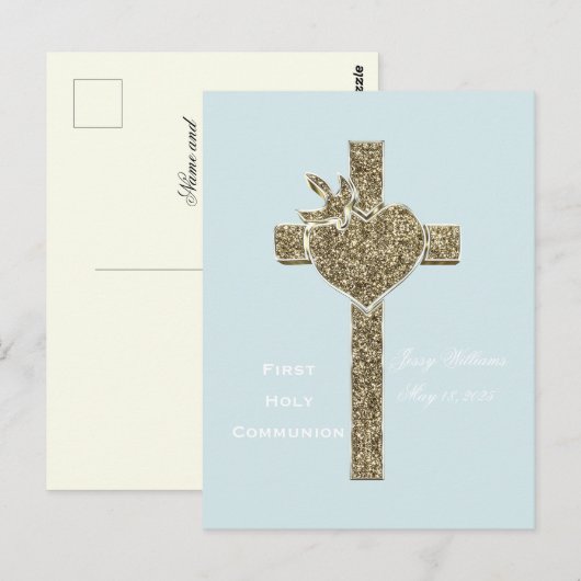 Eerste Heilige Communistische Kruis met Dove en He Briefkaart (Voorkant / Achterkant)