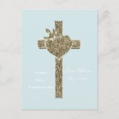 Eerste Heilige Communistische Kruis met Dove en He Briefkaart (Voorkant)