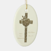 Eerste Heilige Communistische Kruis met Dove en He Keramisch Ornament (Rechts)