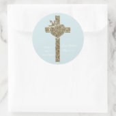 Eerste Heilige Communistische Kruis met Dove en He Ronde Sticker (Tas)