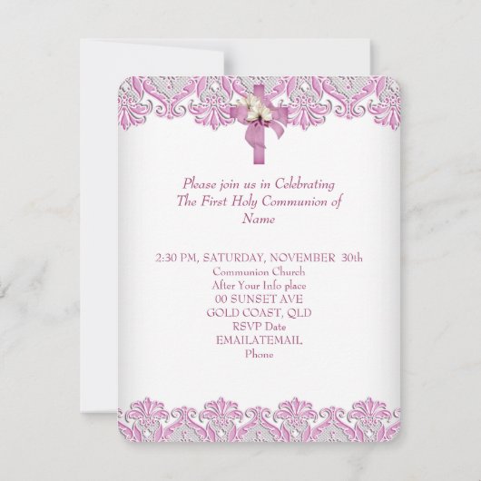 Eerste Heilige Communistische Kruismeisjes Witte R Kaart (Achterkant)