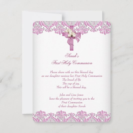 Eerste Heilige Communistische Kruismeisjes Witte R Kaart (Voorkant)