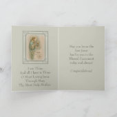 Eerste Heilige Communistische Maagd Mary Eucharist Kaart (Binnen)