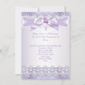 Eerste Heilige Communistische Meisjes Lila Lavende Kaart (Achterkant)