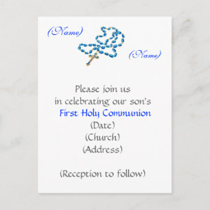 Eerste Heilige Communistische Uitnodiging-Blauw Ro Uitnodiging Briefkaart