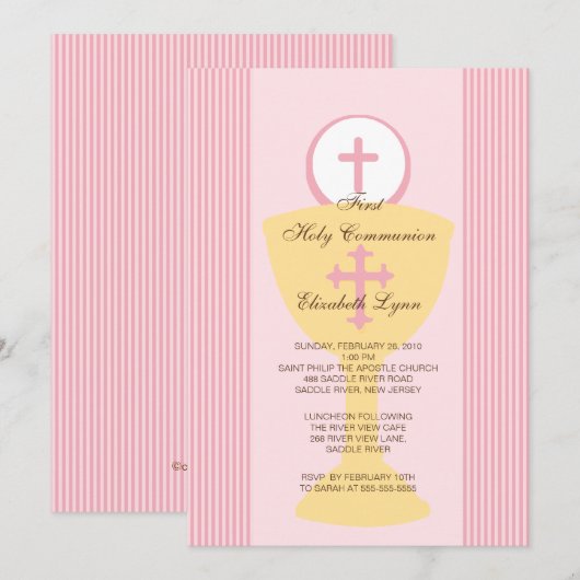 Eerste Heilige Communistische Uitnodiging Chalice  (Voorkant / Achterkant)