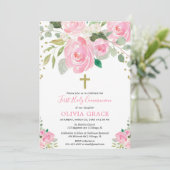 Eerste Heilige Communistische waterverven roze Kaart (Staand voorkant)