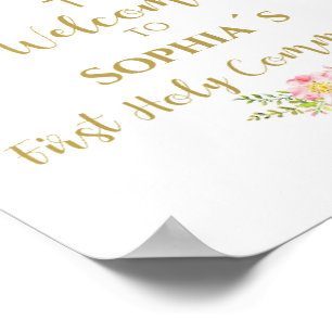 Eerste heilige communistische welkomstgebaar poster