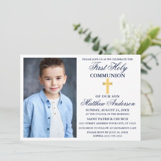 Eerste Heilige Communistische Zeemacht Blauwe Goud Kaart (Staand voorkant)