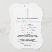 Eerste Heilige Roze Blauwe Kronkel Kaart (Voorkant / Achterkant)