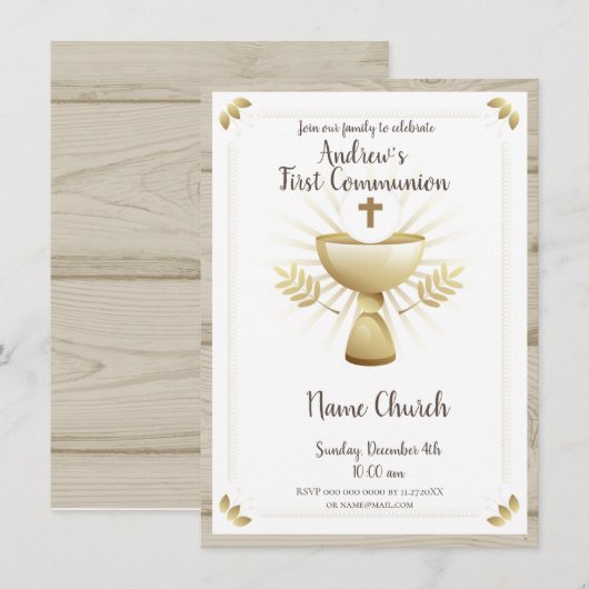 Eerste Heilige Uitnodiging (Voorkant / Achterkant)