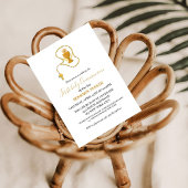 Eerste heilige waterverf blauwe bloem kaart