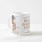 Eerste Held Beste Papa Ooit Aards 2 Foto Koffiemok (Voorkant links)