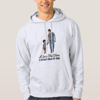 Eerste held van een zoon Vaderdag Citaat Grafische Hoodie