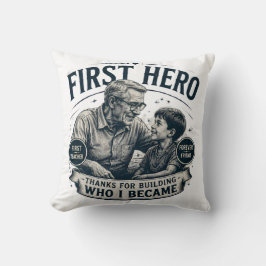 Eerste Held Voor Altijd Vriend Vaderdag Vintage Kussen
