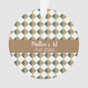 Eerste Herfst Geometrisch Ontwerp Patroon Ornament