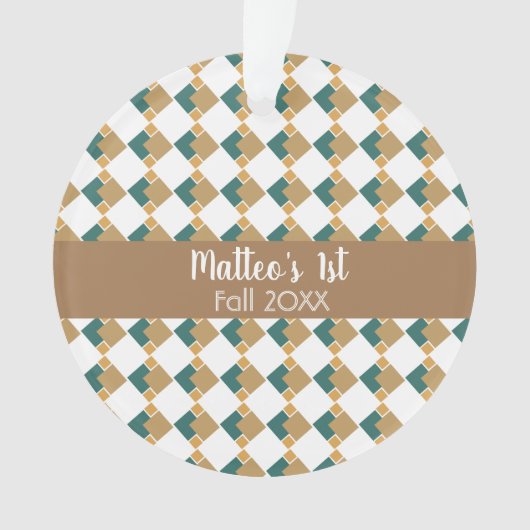 Eerste Herfst Geometrisch Ontwerp Patroon Ornament (voorkant)