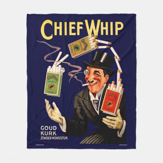 Eerste heupsigaretten uit 1920 en druk fleece deken (Voorkant)