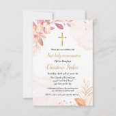 Eerste holle roze communiqué waterverf splash kaart (Voorkant)