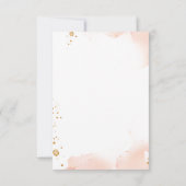 Eerste holle roze communiqué waterverf splash kaart (Achterkant)