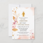 Eerste holle roze communiqué waterverf splash kaart (Voorkant)