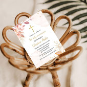 Eerste holle roze communiqué waterverf splash kaart