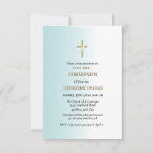 Eerste holy commune waterverf blauwe splash kaart (Voorkant)