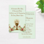 EERSTE HOLY COMMUNION EUCHARIST PRAYER HOLY KAART (Bureau)