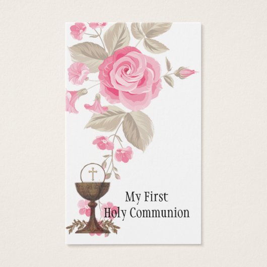 EERSTE HOLY COMMUNION EUCHARIST PRAYER HOLY KAART (Voorkant)
