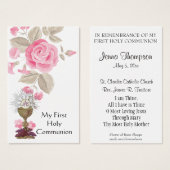 EERSTE HOLY COMMUNION EUCHARIST PRAYER HOLY KAART (Voorkant /achterkant)