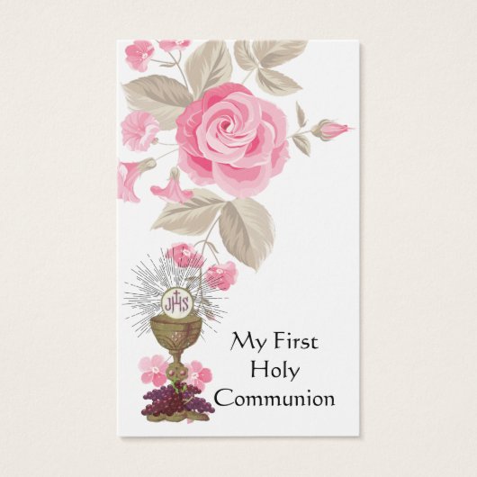 EERSTE HOLY COMMUNION EUCHARIST PRAYER HOLY KAART (Voorkant)