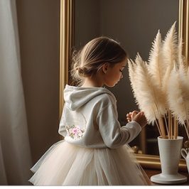 eerste holy communiqué floral hoodie