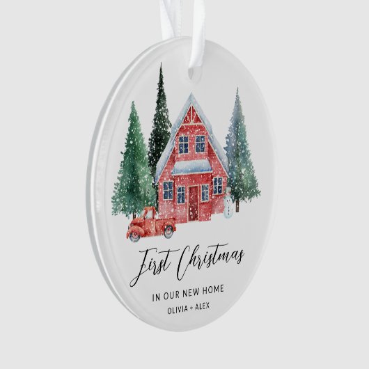 Eerste Home Gepersonaliseerd Ornament Nieuw Home G (voorkant)
